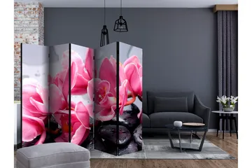 Rumsavdelare - Orchid flowers with zen stones II 225x172 - Artgeist sp. z o. o. - Inredning & dekor - Dekor & inredningsdetaljer - Rumsavdelare