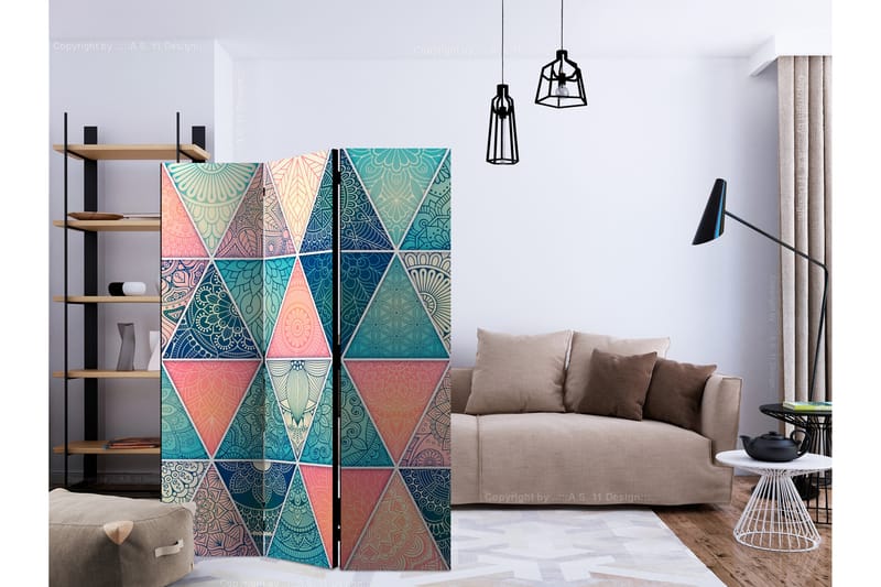 RUMSAVDELARE Oriental Triangles 135x172 cm - Artgeist sp. z o. o. - Inredning & dekor - Dekor & inredningsdetaljer - Rumsavdelare