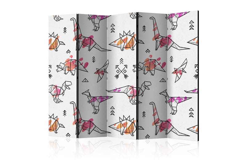 Rumsavdelare Origami Dinosaurs II 225x172 cm - Artgeist sp. z o. o. - Inredning & dekor - Dekor & inredningsdetaljer - Rumsavdelare