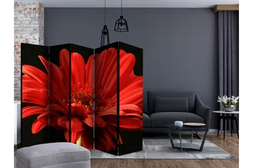 Rumsavdelare - Red gerbera flower II 225x172 - Artgeist sp. z o. o. - Inredning & dekor - Dekor & inredningsdetaljer - Rumsavdelare