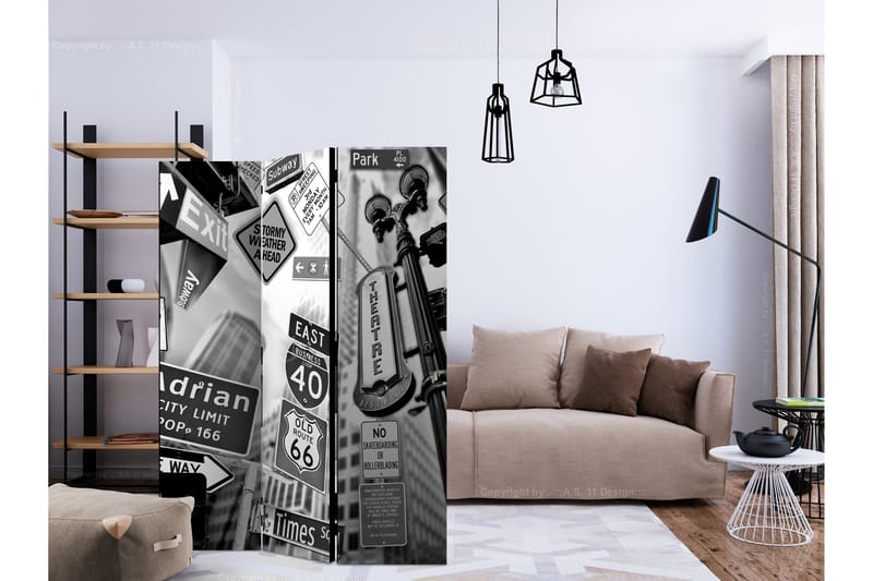 RUMSAVDELARE Roads To Manhattan 135x172 cm - Artgeist sp. z o. o. - Inredning & dekor - Dekor & inredningsdetaljer - Rumsavdelare