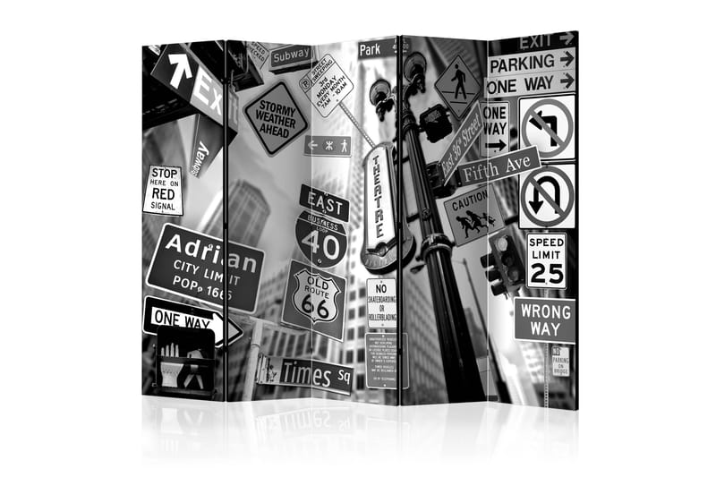 RUMSAVDELARE Roads To Manhattan II 225x172 cm - Artgeist sp. z o. o. - Rumsavdelare