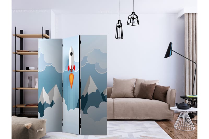 RUMSAVDELARE Rocket in the Clouds 135x172 cm - Artgeist sp. z o. o. - Inredning & dekor - Dekor & inredningsdetaljer - Rumsavdelare