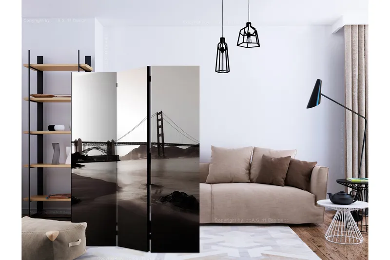 Rumsavdelare - San Francisco: Golden Gate Bridge 135x172 - Artgeist sp. z o. o. - Inredning & dekor - Dekor & inredningsdetaljer - Rumsavdelare