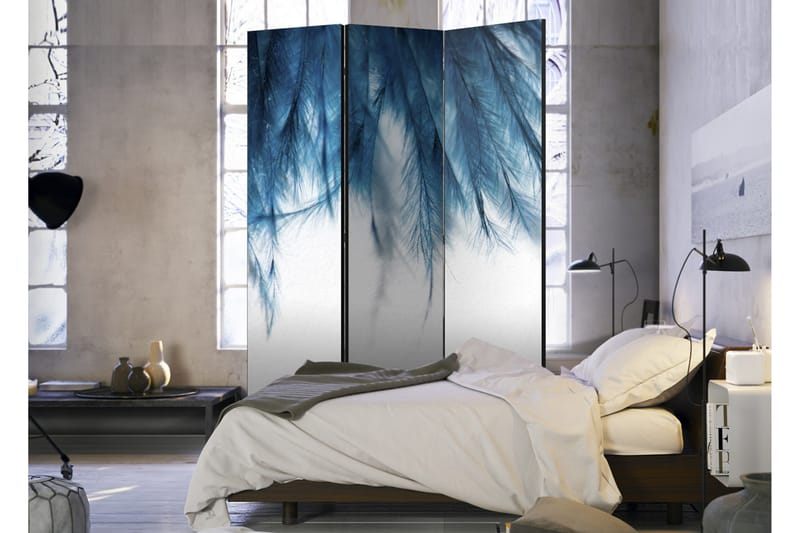 Rumsavdelare Sapphire Feathers 135x172 - Artgeist sp. z o. o. - Inredning & dekor - Dekor & inredningsdetaljer - Rumsavdelare