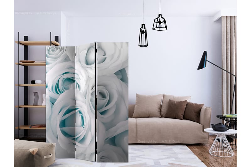 RUMSAVDELARE Satin Rose Turquoise 135x172 cm - Artgeist sp. z o. o. - Inredning & dekor - Dekor & inredningsdetaljer - Rumsavdelare