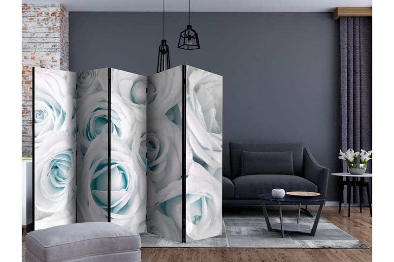 RUMSAVDELARE Satin Rose Turquoise II 225x172 cm - Artgeist sp. z o. o. - Inredning & dekor - Dekor & inredningsdetaljer - Rumsavdelare