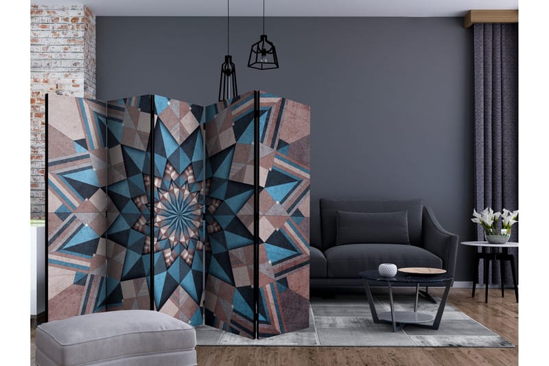 Rumsavdelare - Star Mandala (Brown and Blue) II 225x172 - Artgeist sp. z o. o. - Inredning & dekor - Dekor & inredningsdetaljer - Rumsavdelare
