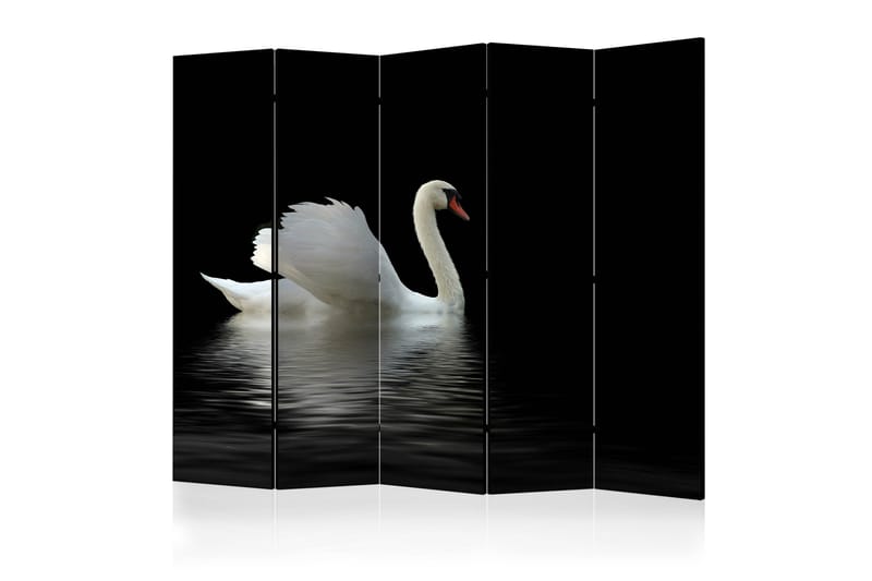 Rumsavdelare - swan (black and white) II 225x172, Artgeist sp. z o. o.