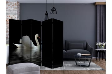 Rumsavdelare - swan (black and white) II 225x172 - Artgeist sp. z o. o. - Inredning & dekor - Dekor & inredningsdetaljer - Rumsavdelare