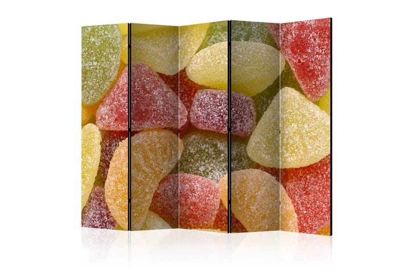 RUMSAVDELARE Tasty Fruit Jellies II 225x172 cm - Artgeist sp. z o. o. - Rumsavdelare