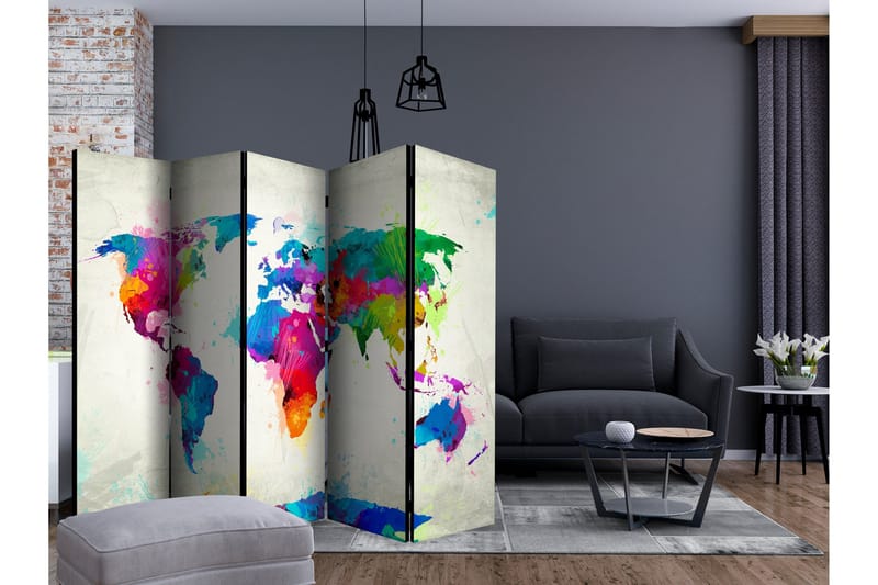 Rumsavdelare - The map of happiness II 225x172 - Artgeist sp. z o. o. - Inredning & dekor - Dekor & inredningsdetaljer - Rumsavdelare