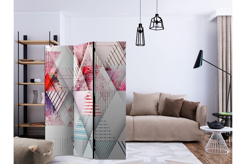 RUMSAVDELARE Triangular World 135x172 cm - Artgeist sp. z o. o. - Inredning & dekor - Dekor & inredningsdetaljer - Rumsavdelare