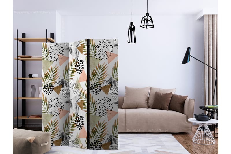 RUMSAVDELARE Tropical Geometry 135x172 cm - Artgeist sp. z o. o. - Inredning & dekor - Dekor & inredningsdetaljer - Rumsavdelare