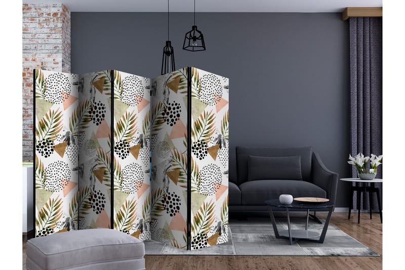 Rumsavdelare Tropical Geometry II 225x172 cm - Artgeist sp. z o. o. - Inredning & dekor - Dekor & inredningsdetaljer - Rumsavdelare