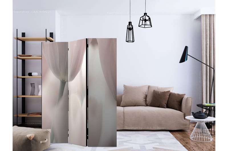 Rumsavdelare - Tulips fine art - black and white 135x172 - Artgeist sp. z o. o. - Inredning & dekor - Dekor & inredningsdetaljer - Rumsavdelare