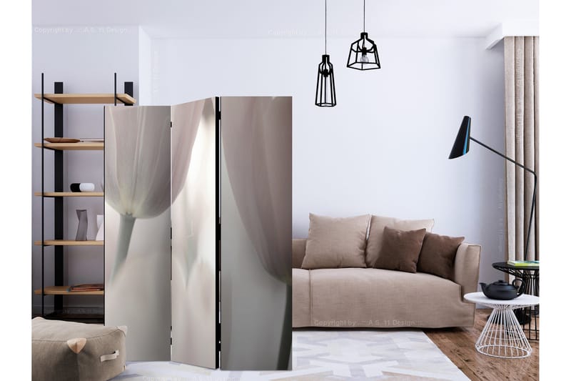 Rumsavdelare Tulips Fine Art - Black and White 135x172 cm - Artgeist sp. z o. o. - Inredning & dekor - Dekor & inredningsdetaljer - Rumsavdelare