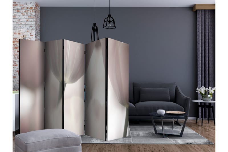 Rumsavdelare Tulips Fine Art - Black and White 225x172 cm - Artgeist sp. z o. o. - Inredning & dekor - Dekor & inredningsdetaljer - Rumsavdelare