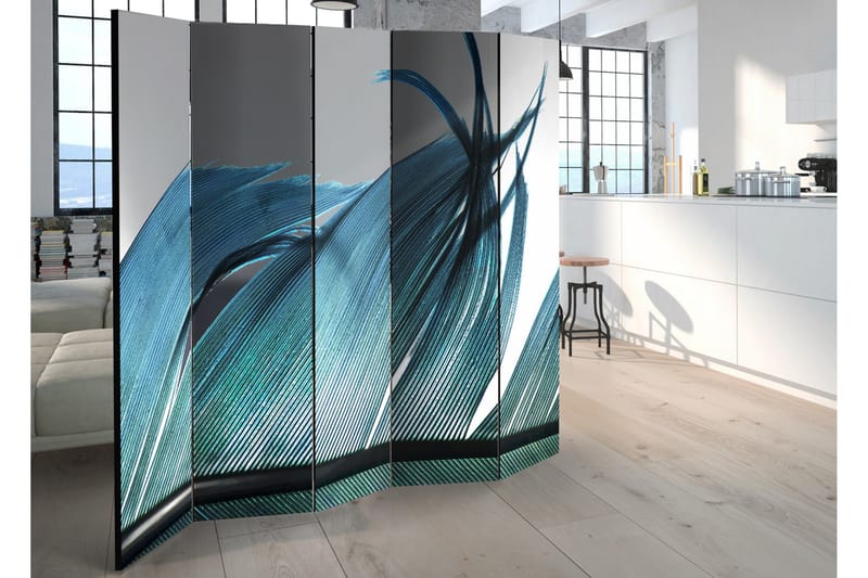 RUMSAVDELARE Turquoise Feather 225x172 - Artgeist sp. z o. o. - Inredning & dekor - Dekor & inredningsdetaljer - Rumsavdelare