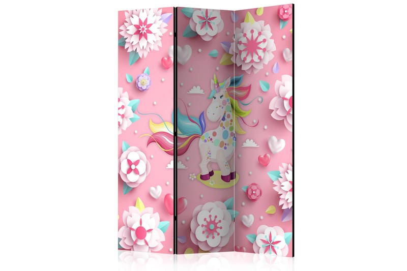 RUMSAVDELARE Unicorn on Flowerbed 135x172 cm - Artgeist sp. z o. o. - Inredning & dekor - Dekor & inredningsdetaljer - Rumsavdelare