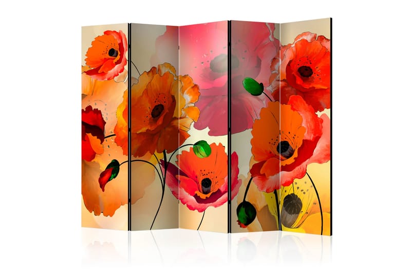 RUMSAVDELARE Velvet Poppies II 225x172 cm - Artgeist sp. z o. o. - Inredning & dekor - Dekor & inredningsdetaljer - Rumsavdelare