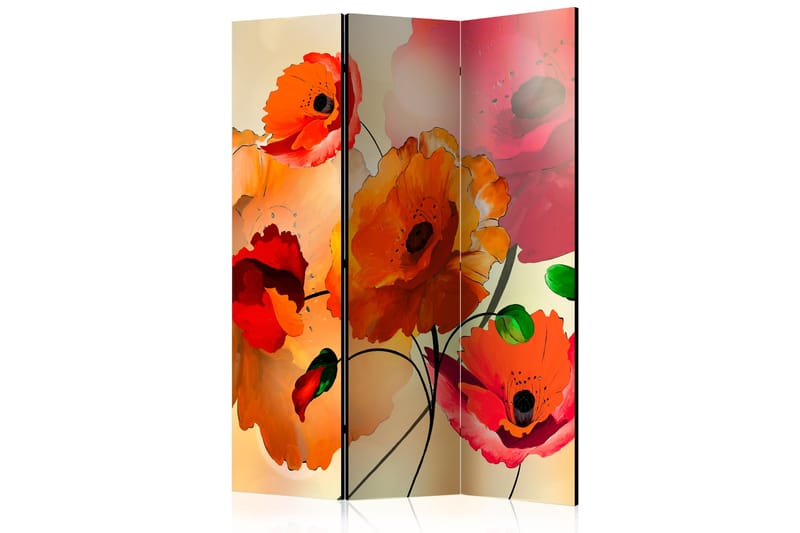 RUMSAVDELARE Velvet Poppies 135x172 - Artgeist sp. z o. o. - Rumsavdelare