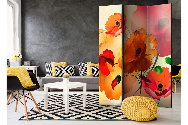 Rumsavdelare Velvet Poppies 135x172 - Artgeist sp. z o. o. - Inredning & dekor - Dekor & inredningsdetaljer - Rumsavdelare