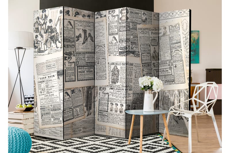 RUMSAVDELARE Vintage Newspapers 225x172 - Artgeist sp. z o. o. - Inredning & dekor - Dekor & inredningsdetaljer - Rumsavdelare