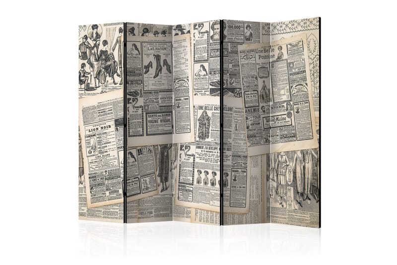 RUMSAVDELARE Vintage Newspapers 225x172 - Artgeist sp. z o. o. - Inredning & dekor - Dekor & inredningsdetaljer - Rumsavdelare