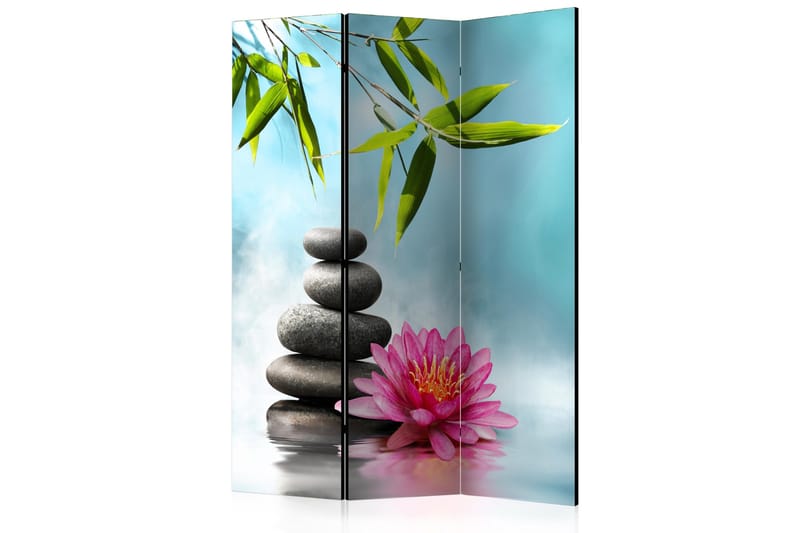 Rumsavdelare Water Lily And Zen Stones 135x172, Artgeist sp. z o. o.
