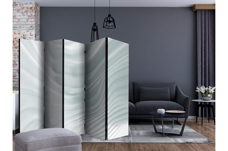 Rumsavdelare - Waving White II 225x172 - Artgeist sp. z o. o. - Inredning & dekor - Dekor & inredningsdetaljer - Rumsavdelare