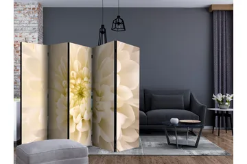 Rumsavdelare - White dahlia II 225x172 - Artgeist sp. z o. o. - Inredning & dekor - Dekor & inredningsdetaljer - Rumsavdelare