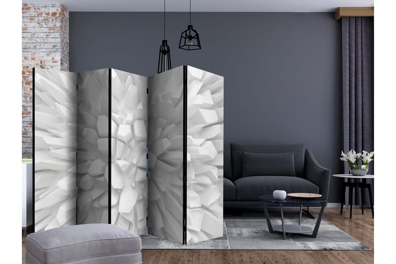 Rumsavdelare - White dahlia II 225x172 - Artgeist sp. z o. o. - Inredning & dekor - Dekor & inredningsdetaljer - Rumsavdelare