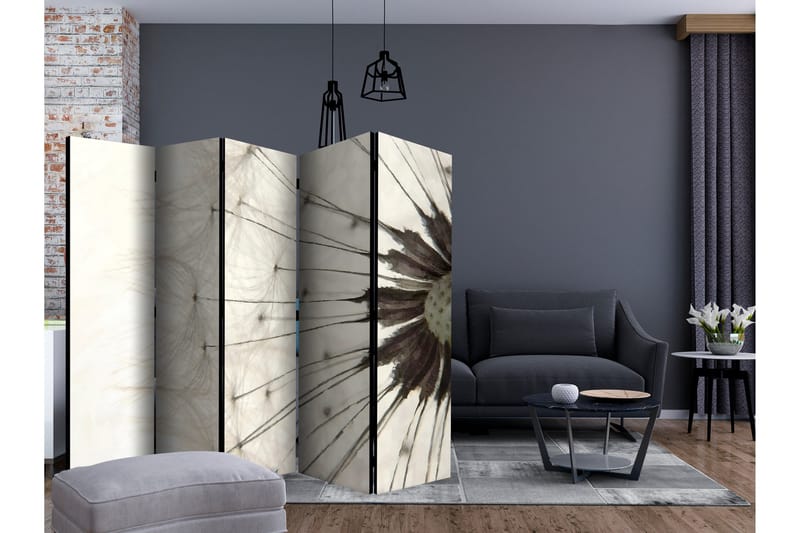 Rumsavdelare - White Dandelion II 225x172 - Artgeist sp. z o. o. - Inredning & dekor - Dekor & inredningsdetaljer - Rumsavdelare