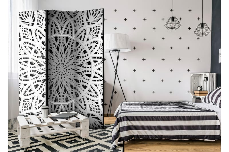RUMSAVDELARE White Mandala 135x172 - Artgeist sp. z o. o. - Inredning & dekor - Dekor & inredningsdetaljer - Rumsavdelare