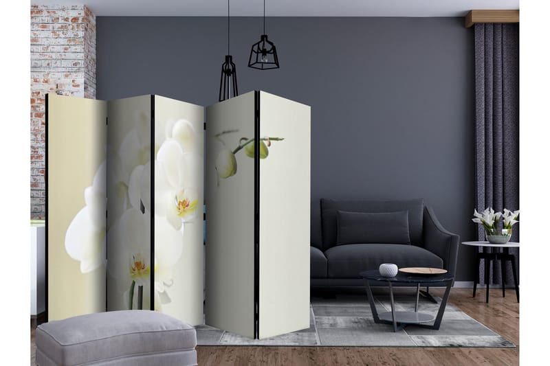 Rumsavdelare - White orchid II 225x172 - Artgeist sp. z o. o. - Inredning & dekor - Dekor & inredningsdetaljer - Rumsavdelare