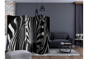 Rumsavdelare - White with black stripes II 225x172 - Artgeist sp. z o. o. - Inredning & dekor - Dekor & inredningsdetaljer - Rumsavdelare