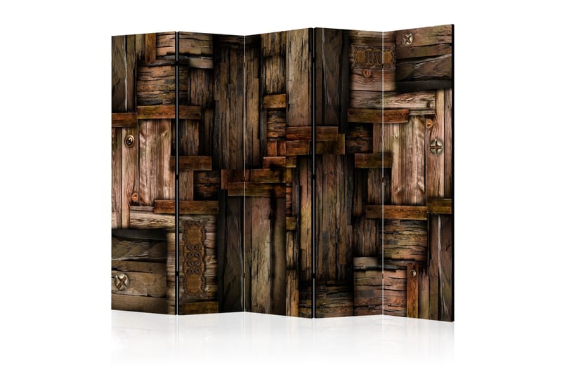 RUMSAVDELARE Wooden Puzzle II 225x172 cm - Artgeist sp. z o. o. - Rumsavdelare