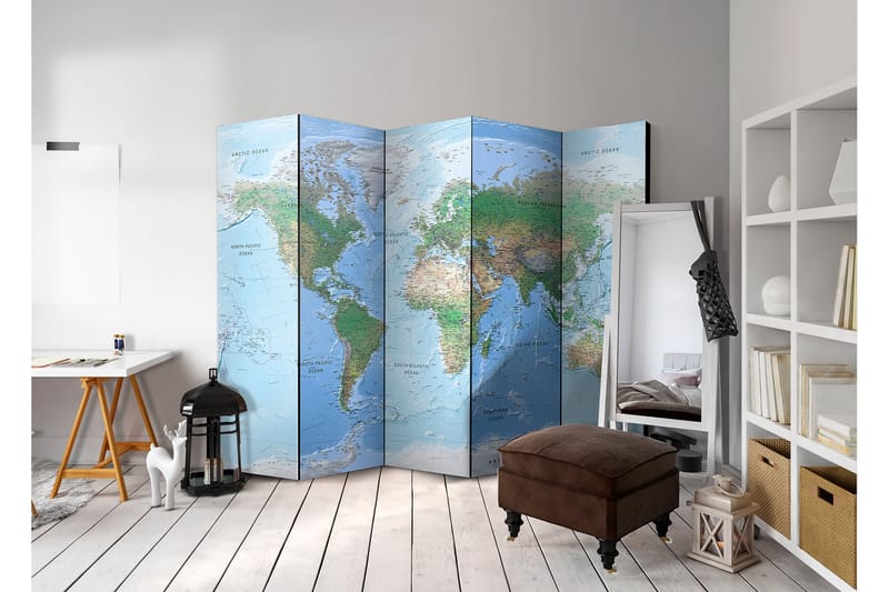RUMSAVDELARE World Map 225x172 - Artgeist sp. z o. o. - Inredning & dekor - Dekor & inredningsdetaljer - Rumsavdelare