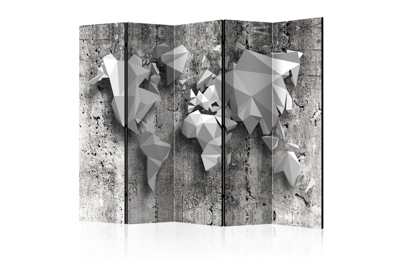 Rumsavdelare - World Map: Origami II 225x172, Artgeist sp. z o. o.