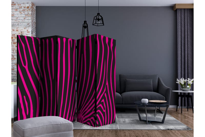 RUMSAVDELARE Zebra Pattern Violet II 225x172 cm - Artgeist sp. z o. o. - Inredning & dekor - Dekor & inredningsdetaljer - Rumsavdelare