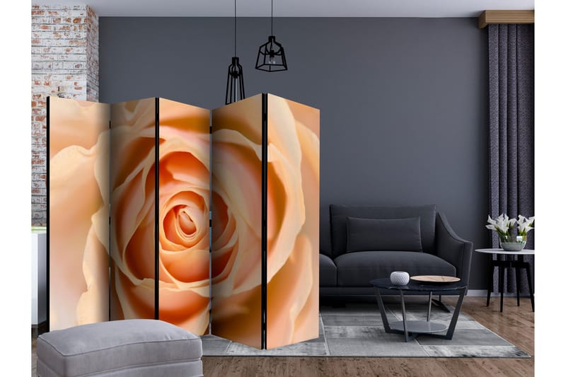 Rumsavdelare - Peach-colored rose II 225x172 - Artgeist sp. z o. o. - Inredning & dekor - Dekor & inredningsdetaljer - Rumsavdelare