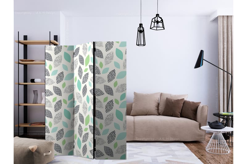 RUMSAVDELARE Patterned Leaves 135x172 cm - Artgeist sp. z o. o. - Inredning & dekor - Dekor & inredningsdetaljer - Rumsavdelare