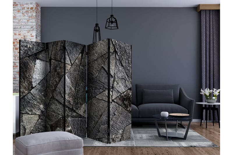 RUMSAVDELARE Pavement Tiles Grey II 225x172 cm - Artgeist sp. z o. o. - Inredning & dekor - Dekor & inredningsdetaljer - Rumsavdelare