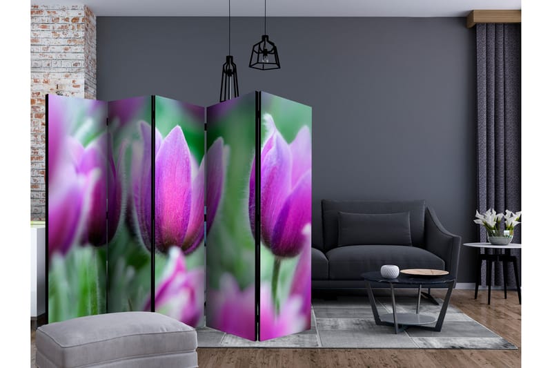RUMSAVDELARE Purple Spring Tulips II 225x172 cm - Artgeist sp. z o. o. - Inredning & dekor - Dekor & inredningsdetaljer - Rumsavdelare