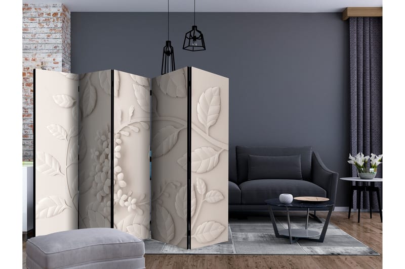 Rumsavdelare Paper Flowers Cream II 225x172 cm - Artgeist sp. z o. o. - Inredning & dekor - Dekor & inredningsdetaljer - Rumsavdelare