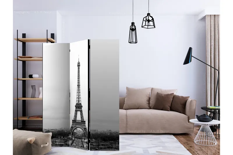 Rumsavdelare - Paris: black and white photography 135x172 - Artgeist sp. z o. o. - Inredning & dekor - Dekor & inredningsdetaljer - Rumsavdelare