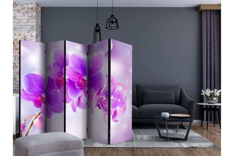 Rumsavdelare - Purple Orchids II 225x172 - Artgeist sp. z o. o. - Inredning & dekor - Dekor & inredningsdetaljer - Rumsavdelare