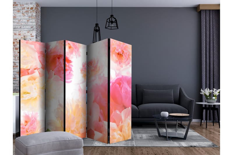 Rumsavdelare - Pastel peonies II 225x172 - Artgeist sp. z o. o. - Inredning & dekor - Dekor & inredningsdetaljer - Rumsavdelare