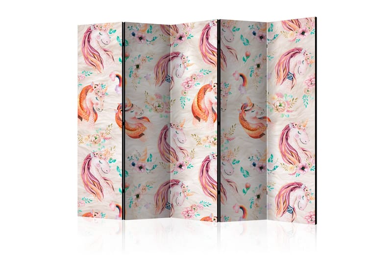 Rumsavdelare Pastel Unicorns II 225x172 cm - Artgeist sp. z o. o. - Inredning & dekor - Dekor & inredningsdetaljer - Rumsavdelare